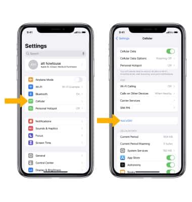 using esim on iphone 12.